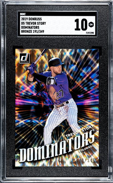 2019 Panini Donruss Dominators Bronze Trevor Story #D5 /349 SGC 10