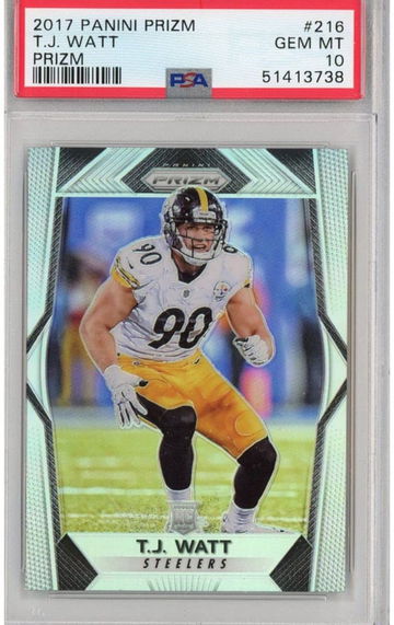 2017 Panini Prizm T.J. Watt Prizm #216 PSA 10 Gem-Mint