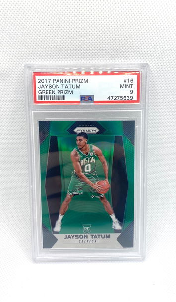Jayson Tatum 2017 Prizm Green Rookie PSA 9