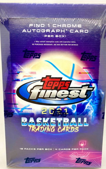 2021 TOPPS FINEST CHROME BASKETBALL HOBBY BOX ONLINE EXCLUSIVE