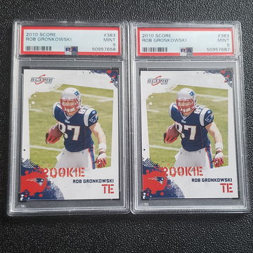 2010 Score Rob Gronkowski psa 9 2x Lot 