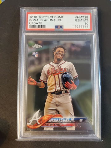 2018 Topps Chrome Update Ronald Acuna Jr PSA 10