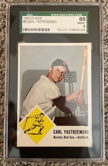 1963 Fleer Carl Yastrzemski SGC 8