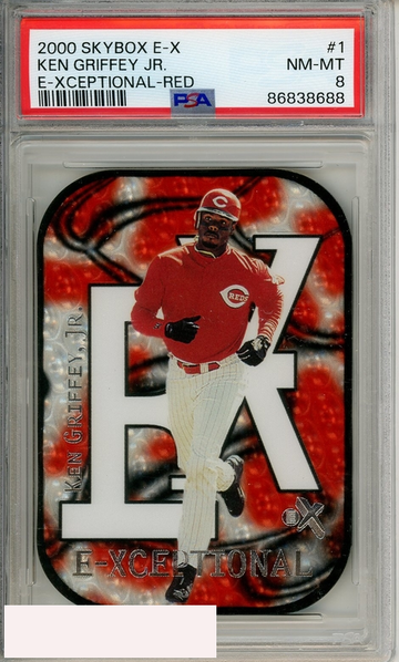 2000 SKYBOX E-X E-XCEPTIONAL KEN GRIFFEY JR  #1 RED PSA 8 NM-MT
