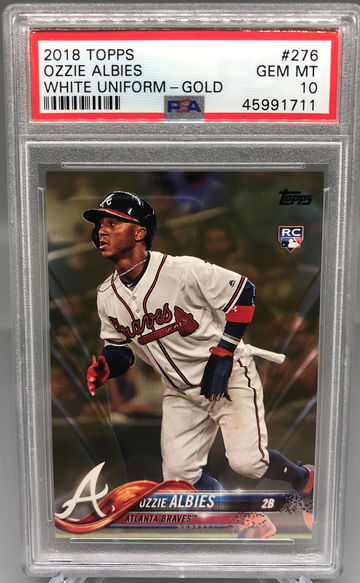 Ozzie Albies Topps Gold /2018 Pop of 9!