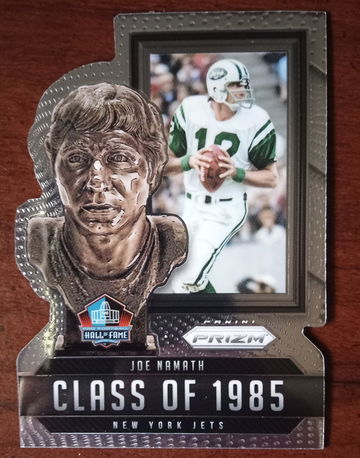 Panini Prizm Joe Namath HOF die cut insert