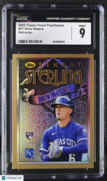 2023 Topps Finest Flashbacks Drew Waters #37 Refractor CGC 9
