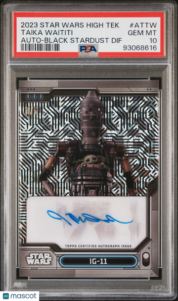 2023 Topps Star Wars High Tek Autographs Taika Waititi 5/5 #ATTW PSA 10