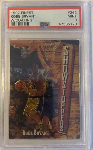 1997 Finest Kobe Bryant ShowStoppers w/coating PSA 9 #262