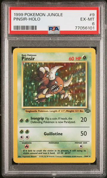 1999 Pokemon Jungle Holo Pinsir #9A PSA 6
