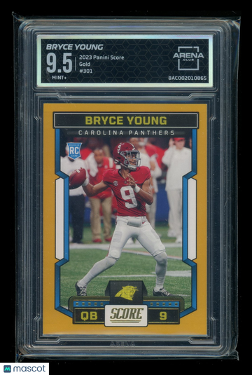 2023 Panini Score Gold Bryce Young #301 RC Arena Club 9.5