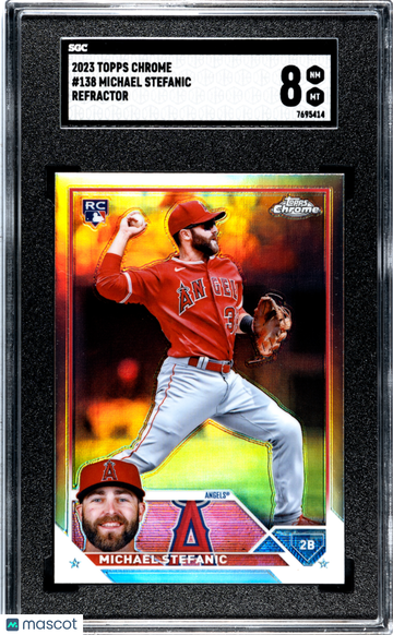2023 Topps Chrome Michael Stefanic #138 Refractor SGC 8