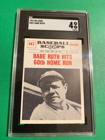 1961 NU-Card  # 447 Babe Ruth 