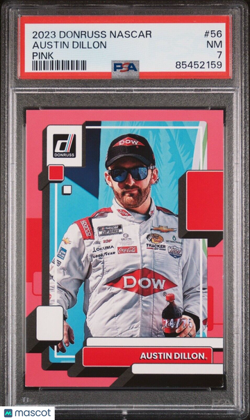 2023 Donruss Austin Dillon #56 Pink Parallel/Variety PSA 7