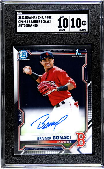 Brainer Bonaci 2021 Bowman Chrome Auto 1st CPA-BB