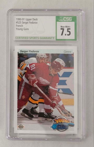 Sergei Fedorov 1990-91 Upper Deck French CSG 7.5 Rookie #365
