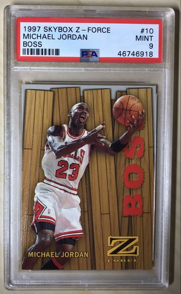 1997 Skybox Z-Force Boss Michael Jordan #10 PSA 9 MINT Bulls 