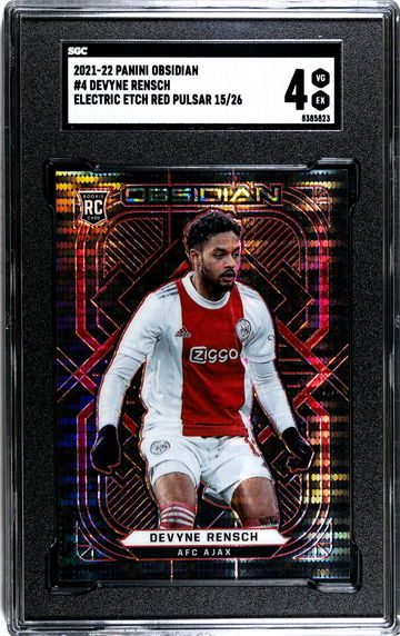 2021-22 Panini Obsidian #4 Devyne Rensch RC 15/26 Electric Etch Red Pulsar