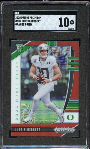 2020 Panini Prizm Draft Picks Orange Prizm Justin Herbert