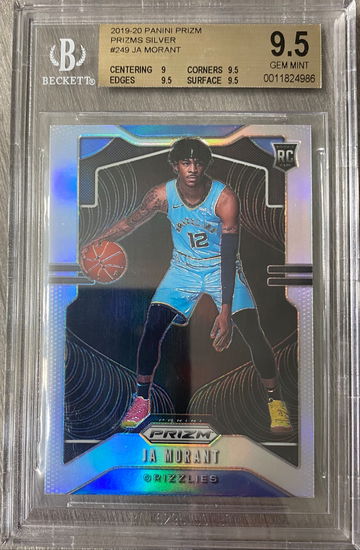 2019 Ja Morant silver prizm 9.5 #249 gem mint rc