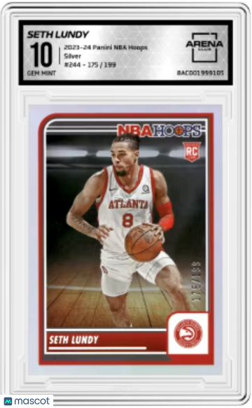 2023-24 Panini NBA Hoops Silver Seth Lundy #244 /199 RC Arena Club 10