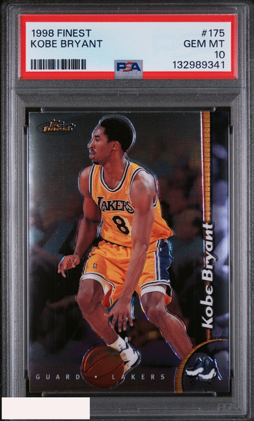1998 FINEST KOBE BRYANT #175 LOS ANGELES LAKERS HOF PSA 10 GEM MT