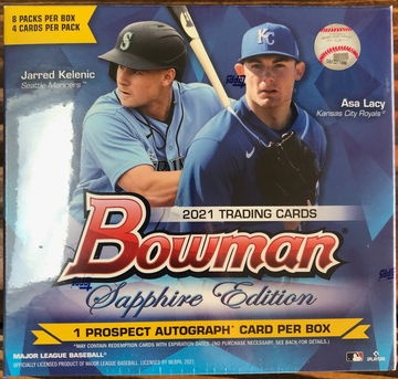 2021 Bowman Sapphire Edition Baseball Box Factory Sealed MLB Trading Cards