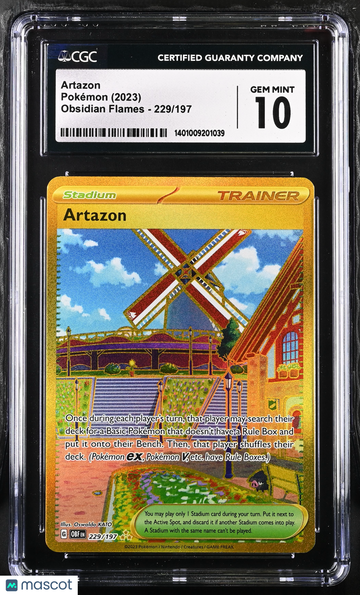 2023 Pokémon Obsidian Flames Artazon Hyper Rare CGC 10 #229/197