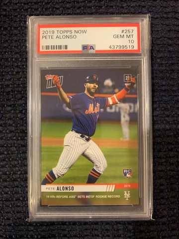 2019 Topps Now Pete Alonso RC PSA 10