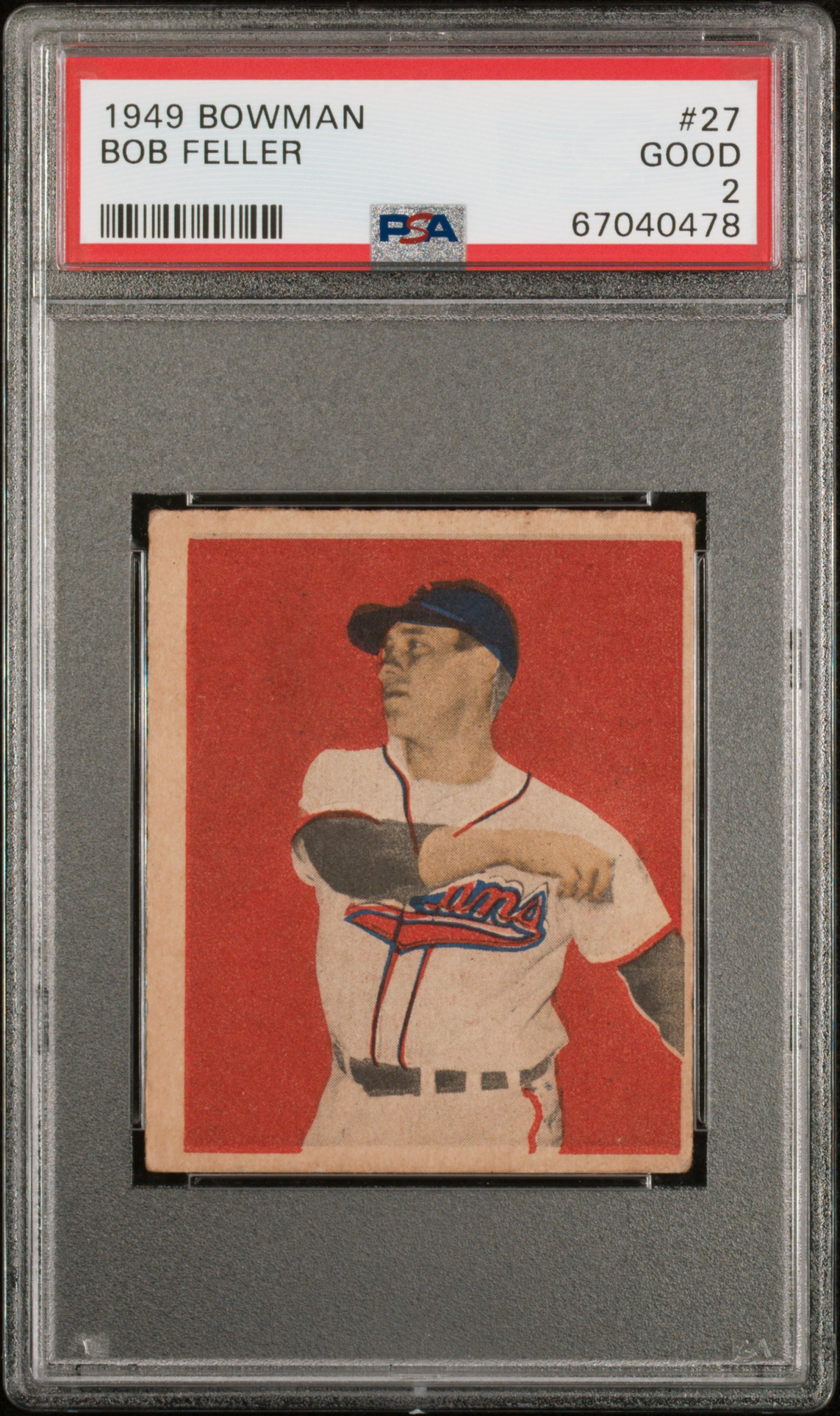 1949 Bowman Baseball #27 Bob Feller PSA 2