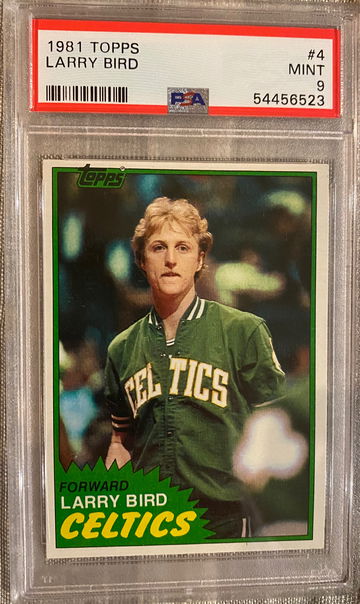 1981 Larry Bird #4 Topps PSA 9