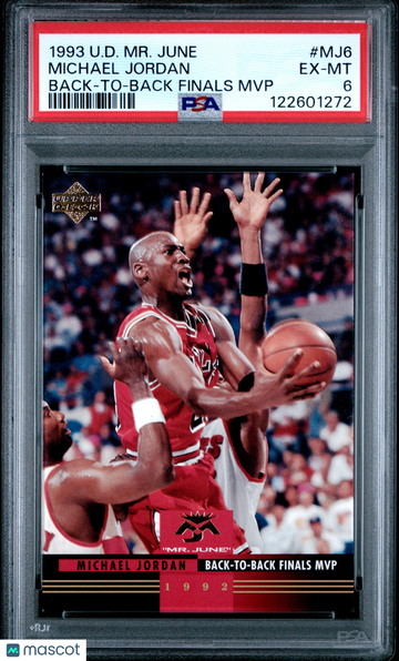 1993 Upper Deck MR. June Michael Jordan #MJ6 Back To Back Finals MVP PSA 6