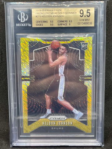 2019-20 Prizm Premium Gold Shimmer #273 Keldon Johnson BGS 9.5