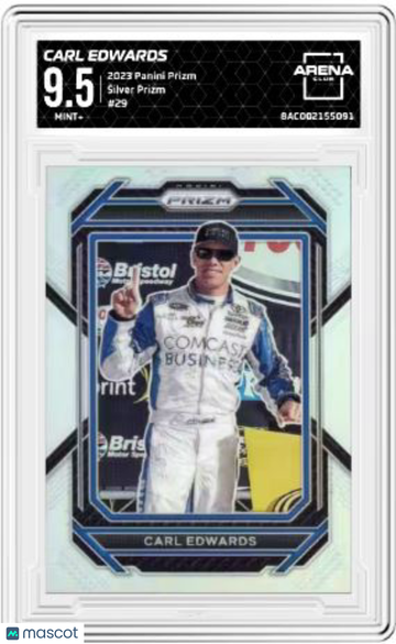 2023 Panini Prizm Carl Edwards #29 Silver Prizm Arena Club 9.5