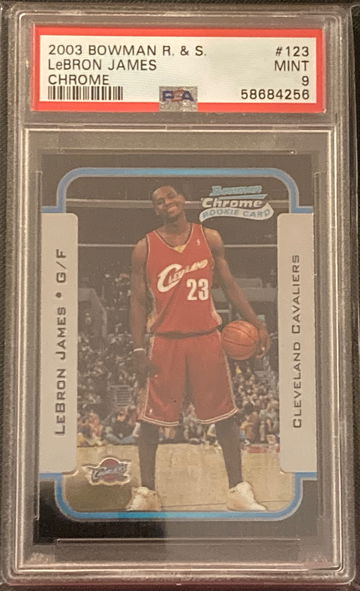 2003-04 Bowman Chrome Lebron James PSA 9 MINT Rookie RC #123