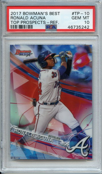 Ronald Acuna Bowman's Best Top Prospects Refractor PSA 10  NEP