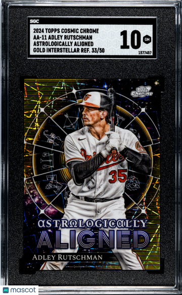 2024 Topps Cosmic Chrome Adley Rutschman #AA-11 Astrologically Aligned Gold Interstellar Refractor SGC 10