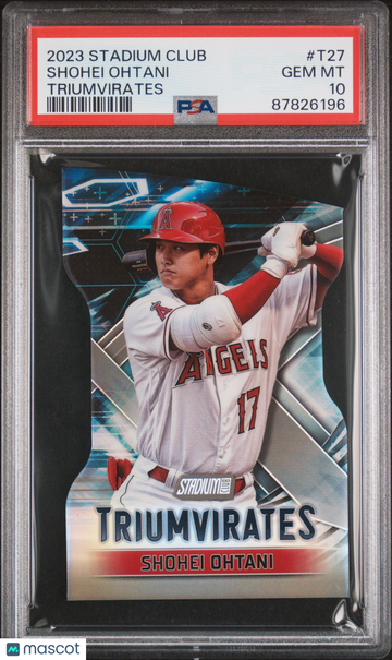 Shohei Ohtani 2023 Topps Stadium Club #T27 Triumvirates PSA10 GEM MT Angels