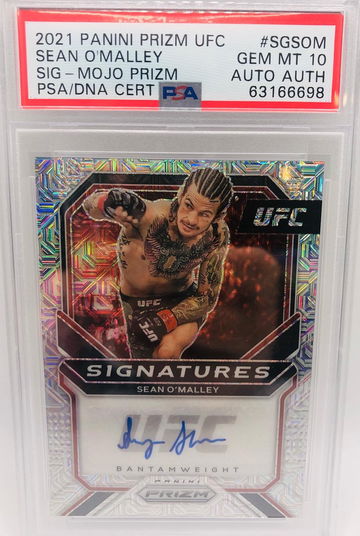 2021 UFC Panini Prizm Sean O’Malley MOJO Auto PSA 10