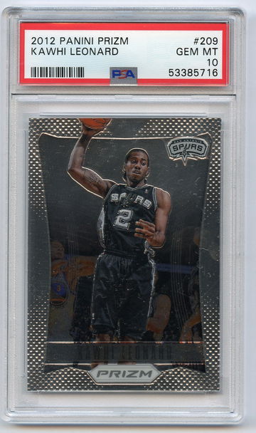 KAWHI LEONARD 2012 PANINI PRIZM Rookie #209 PSA 10 San Antonio Spurs Iconic