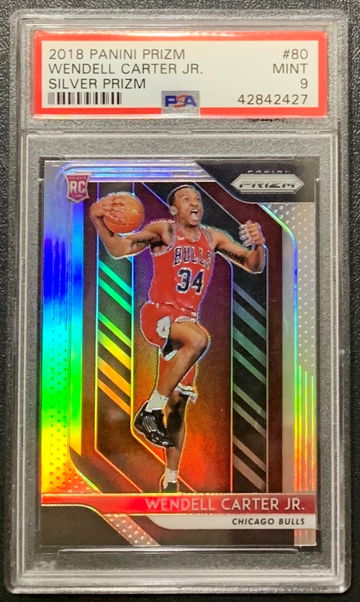 2018-19 Prizm Wendell Carter Jr Silver RC PSA 9