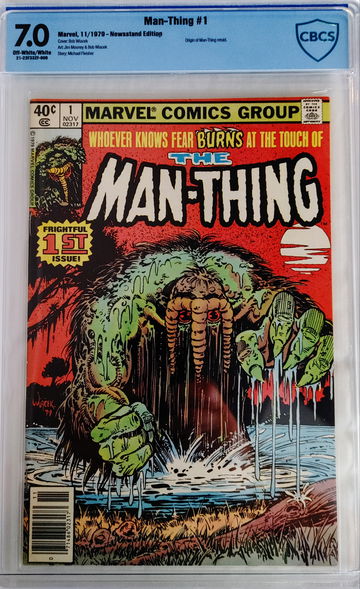 MAN-THING #1 CBCS 7.0 KEY 1’ST NEWSSTAND ISSUE.