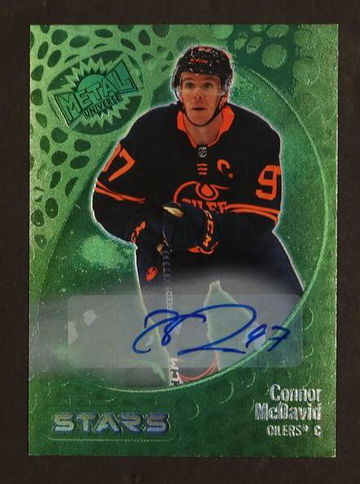 2022 Upper Deck SkyBox Metal Universe Connor McDavid  Green Auto 10/10