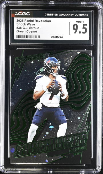 2025 Panini Revolution Shock Wave Green Cosmo C.J. Stroud #38 CGC 9.5