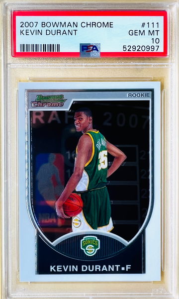 ⭐️ 2007 KEVIN DURANT BOWMAN CHROME #111 PSA 10 RC ROOKIE 🔥📈 
