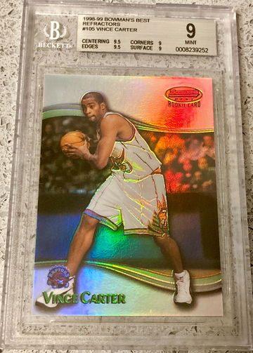 Vince Carter Bowmans Best Refractor /400 BGS 9