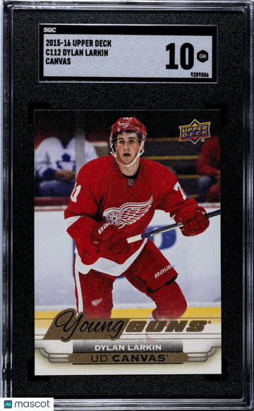 2015 Upper Deck Dylan Larkin #C112 Canvas SGC 10