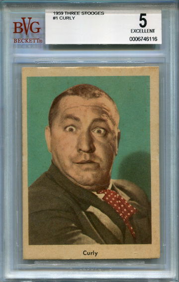 1959 The 3 Stooges - Curly #1 BGS 5 EX