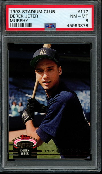 1993 Stadium Club Murphy #117 Derek Jeter PSA 8 NM-MT 