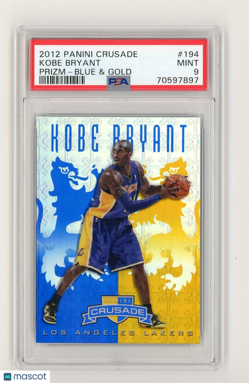 2012-13 Panini Crusade KOBE BRYANT Rare BLUE/GOLD PRIZM SP #194 - GRADED PSA 9